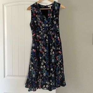 Rebecca Taylor “Alice” Floral Print Silk Dress